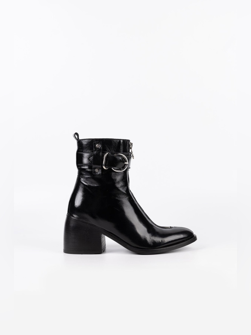 Mimm Naplak Paola Black Patent Leather Ankle Boots Eu 41 Us 11 — image 3 of 8